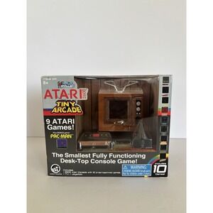 World's Smallest Atari 2600 Tiny Arcade Mini Console 10 Games Pac-Man, NEW